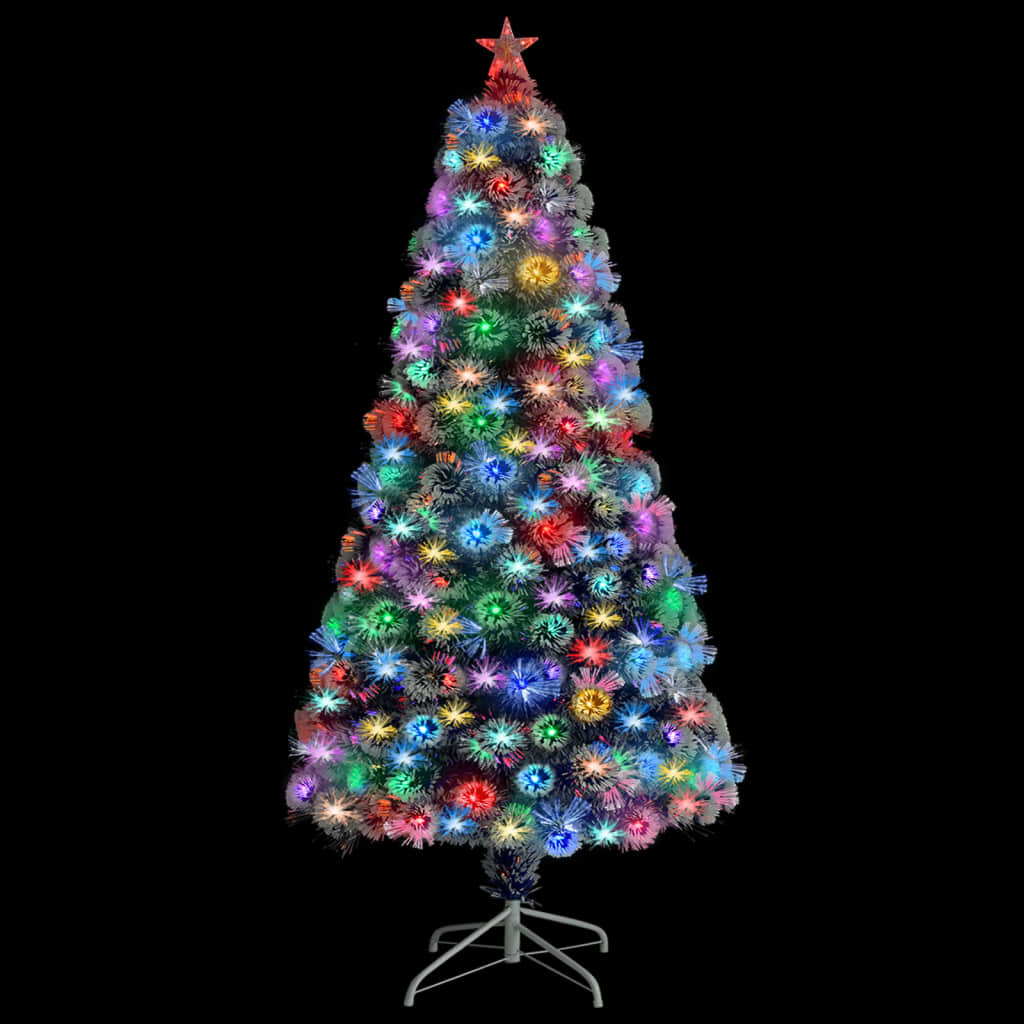 8720286362754_g_en_hd_1 vidaXL Artificial Pre-lit Christmas Tree White&Blue 120 cm Fibre Optic - Image 3