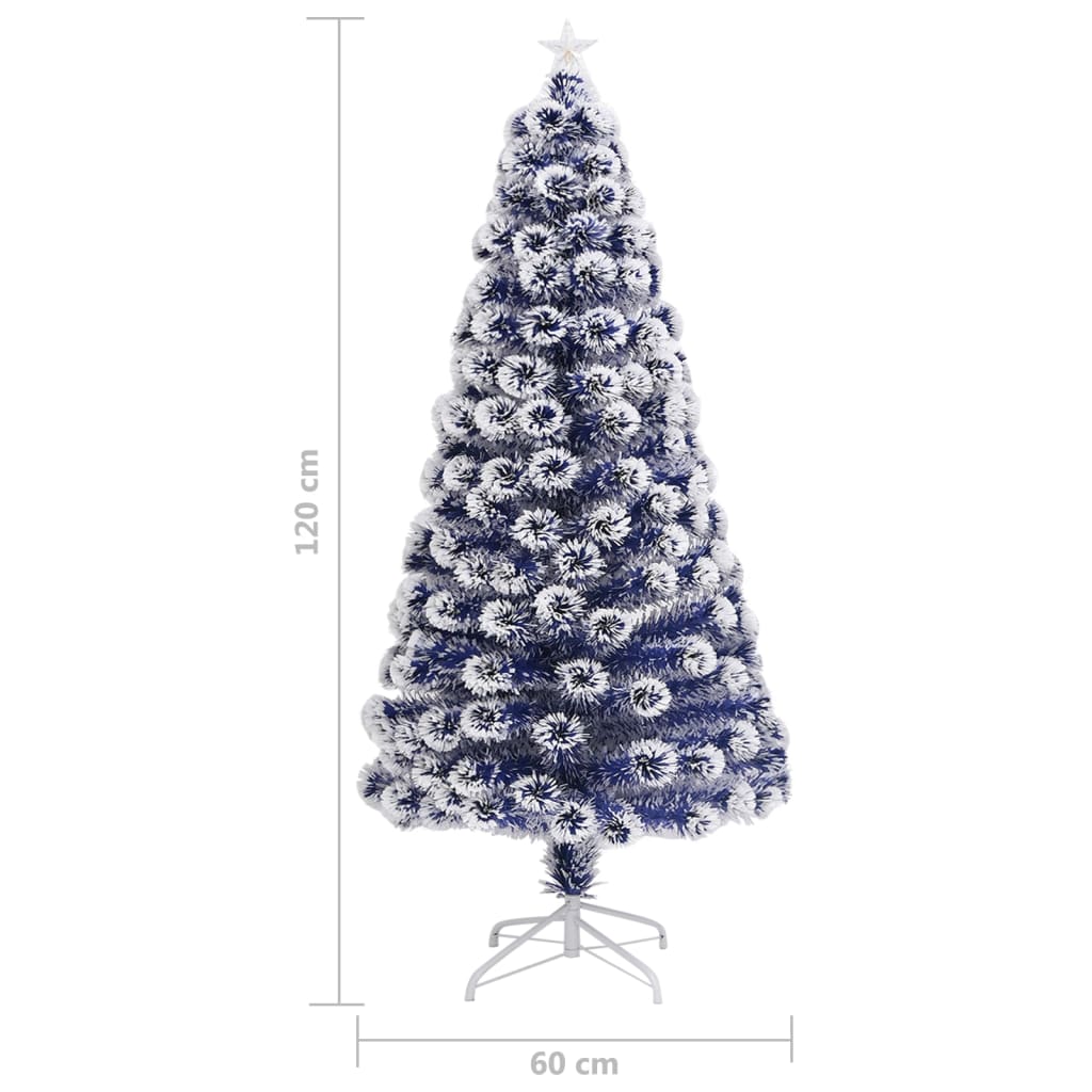 8720286362754_g_en_hd_7 vidaXL Artificial Pre-lit Christmas Tree White&Blue 120 cm Fibre Optic - Image 9