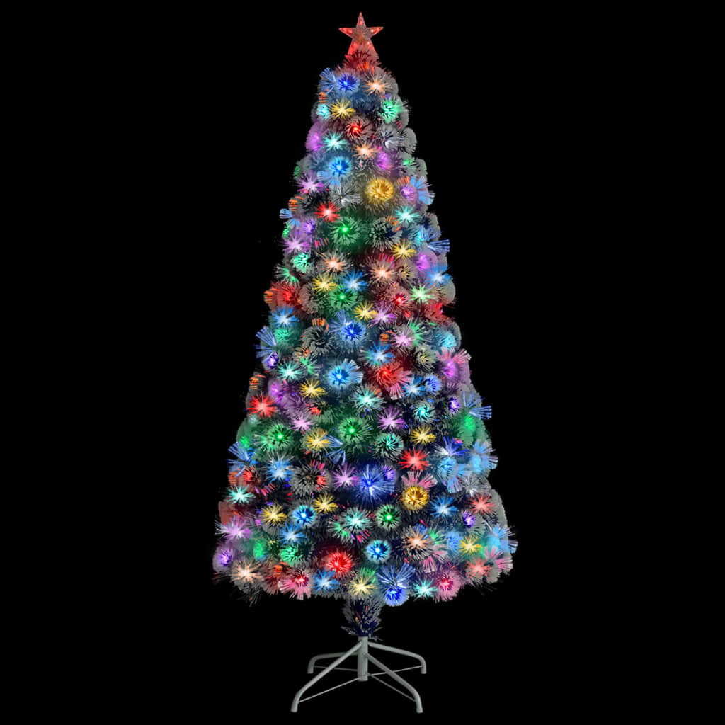 8720286362761_g_en_hd_1 vidaXL Artificial Pre-lit Christmas Tree White&Blue 150 cm Fibre Optic - Image 3