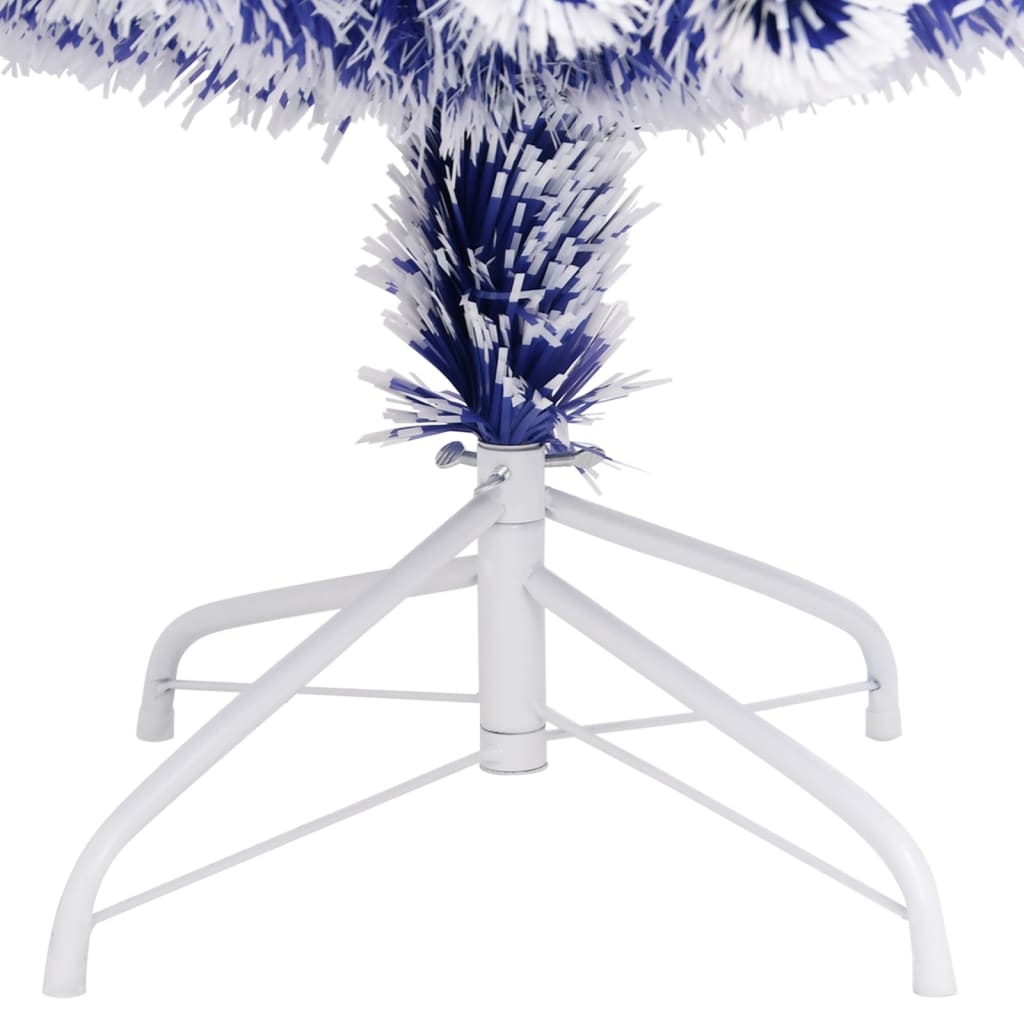 8720286362761_g_en_hd_4 vidaXL Artificial Pre-lit Christmas Tree White&Blue 150 cm Fibre Optic - Image 6
