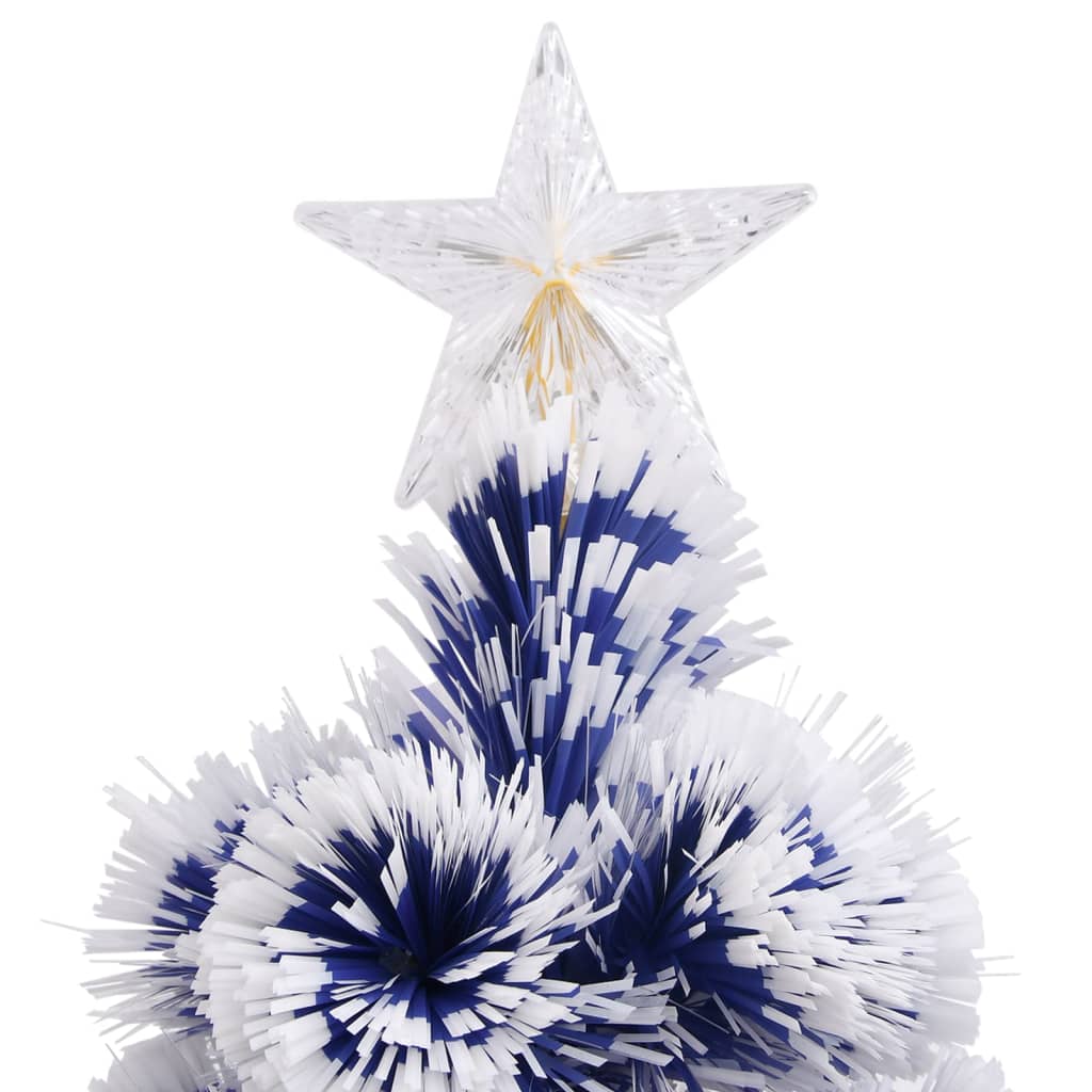 8720286362761_g_en_hd_6 vidaXL Artificial Pre-lit Christmas Tree White&Blue 150 cm Fibre Optic - Image 8
