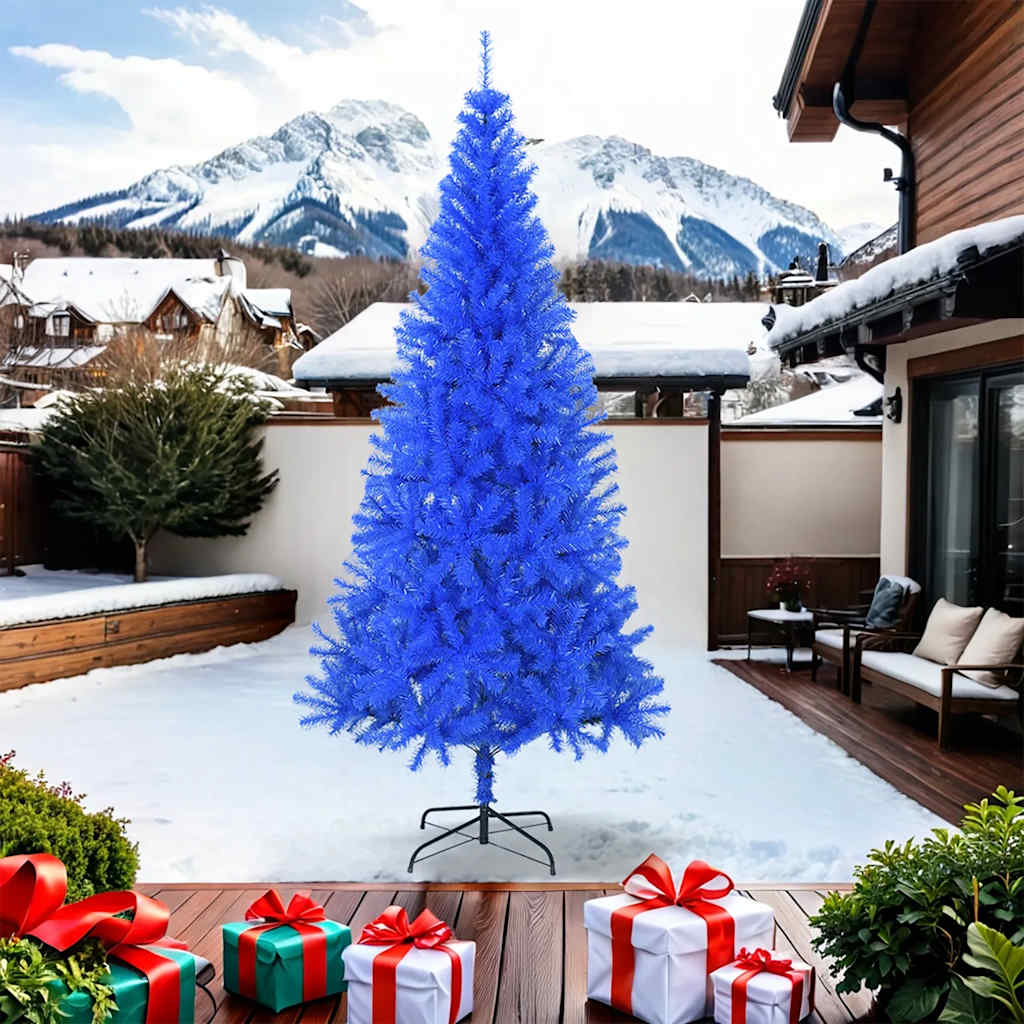 8720286362914_g_en_hd_1 vidaXL Artificial Christmas Tree with Stand Blue 240 cm PVC - Image 2