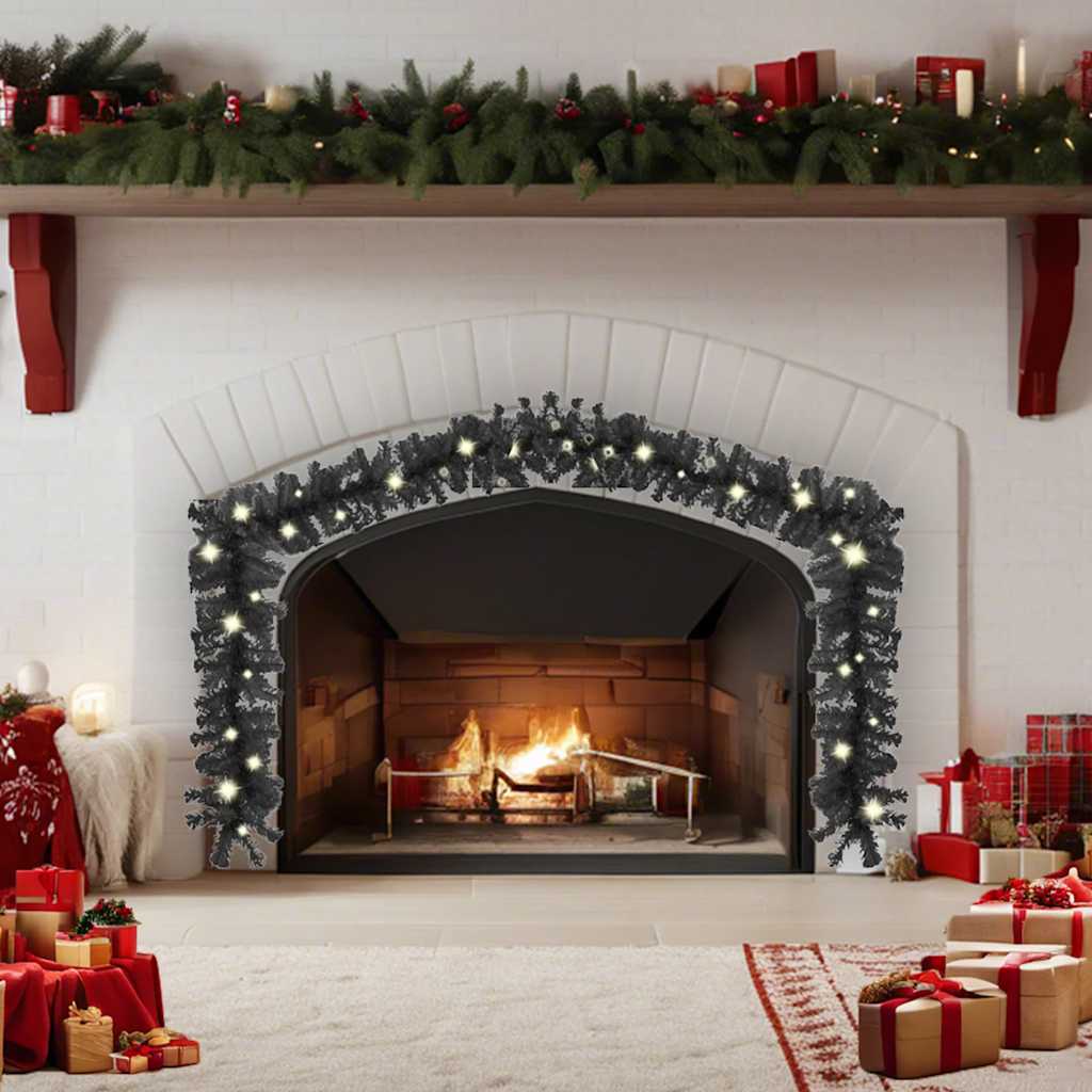 8720286363478_g_en_hd_1 vidaXL Christmas Garland with LED Lights 20 m Black - Image 2