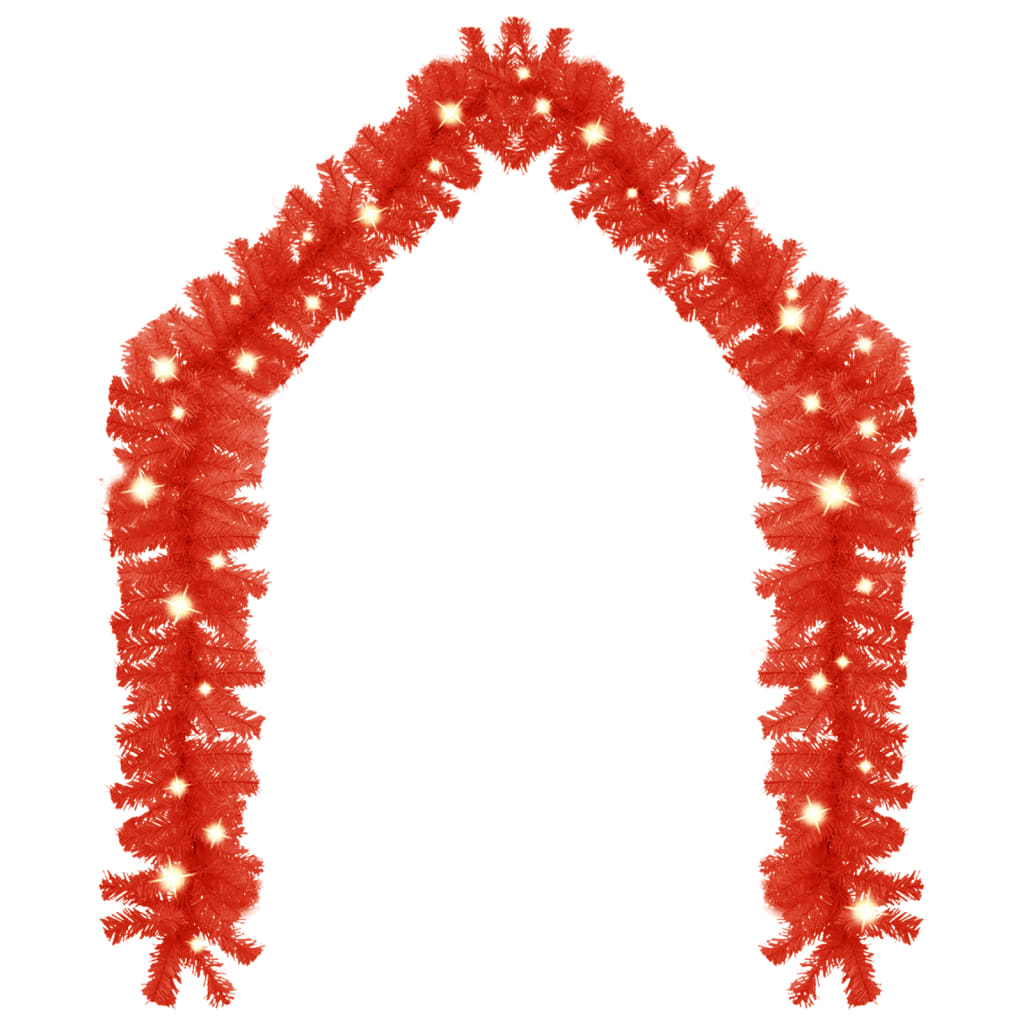 8720286363515_g_en_hd_1 vidaXL Christmas Garland with LED Lights 5 m Red - Image 2