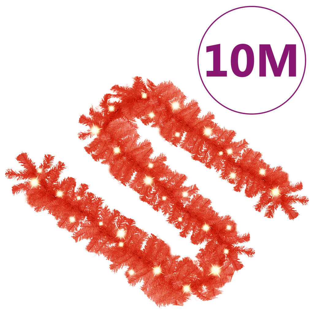 8720286363522_g_en_hd_6 vidaXL Christmas Garland with LED Lights 10 m Red - Image 7