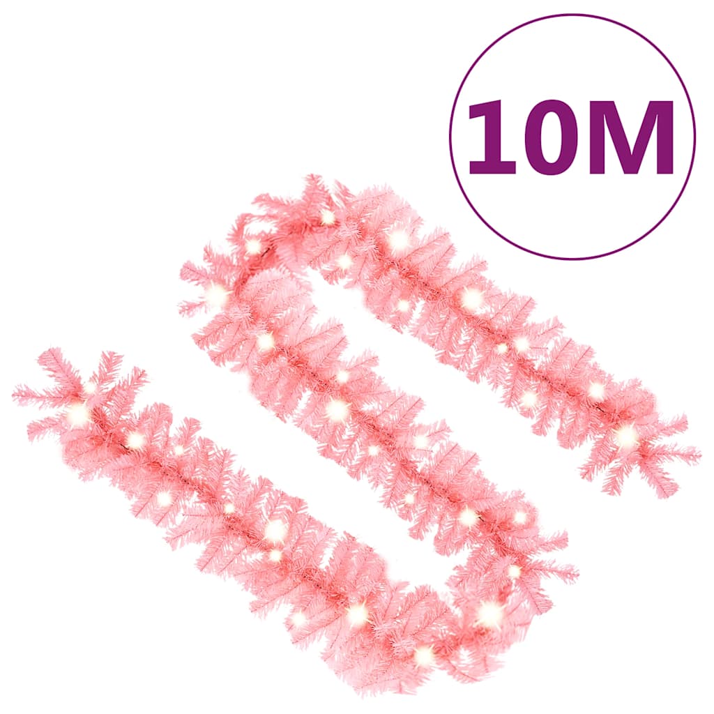 8720286363553_g_en_hd_7 vidaXL Christmas Garland with LED Lights 10 m Pink - Image 8