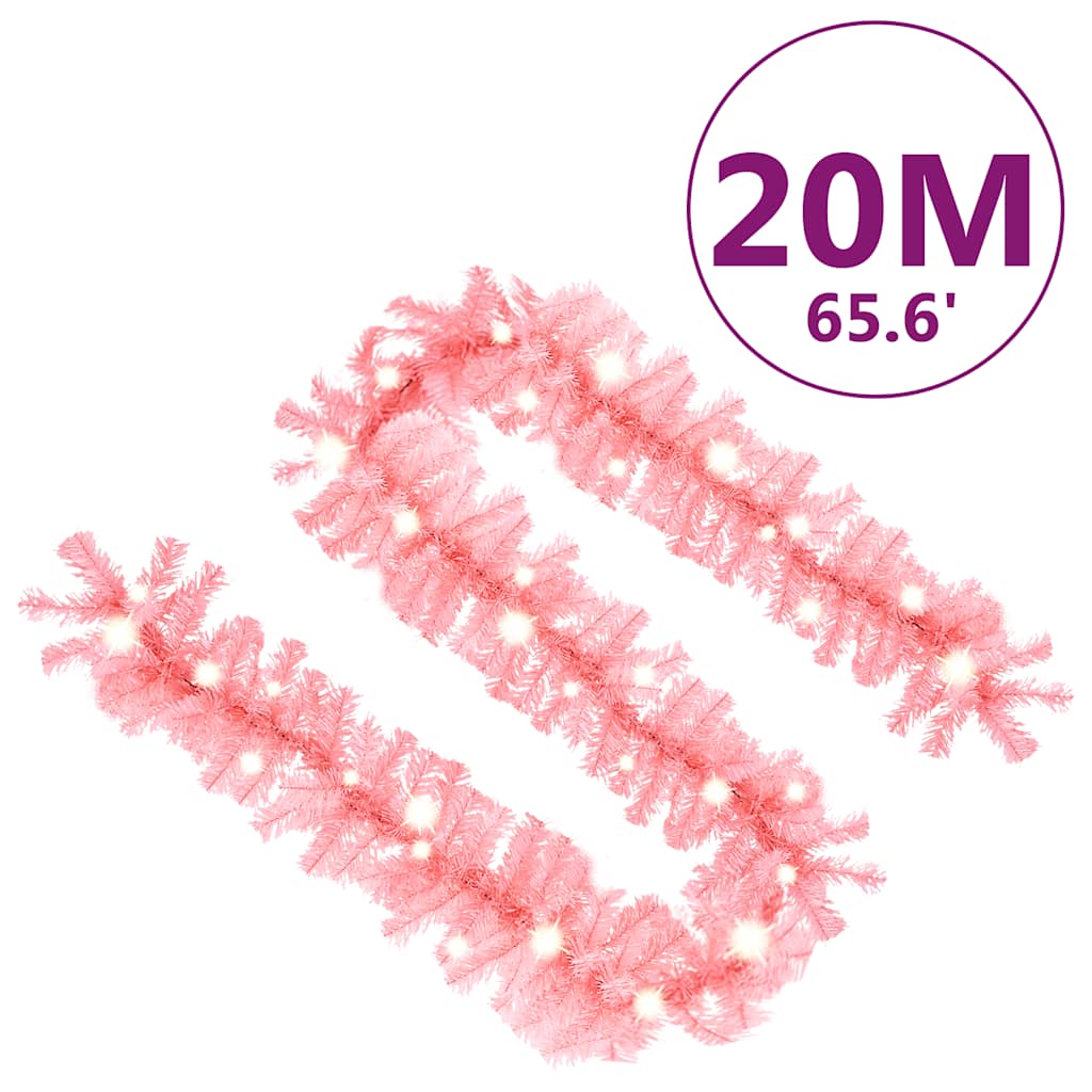 8720286363560_g_en_hd_7 vidaXL Christmas Garland with LED Lights 20 m Pink - Image 8