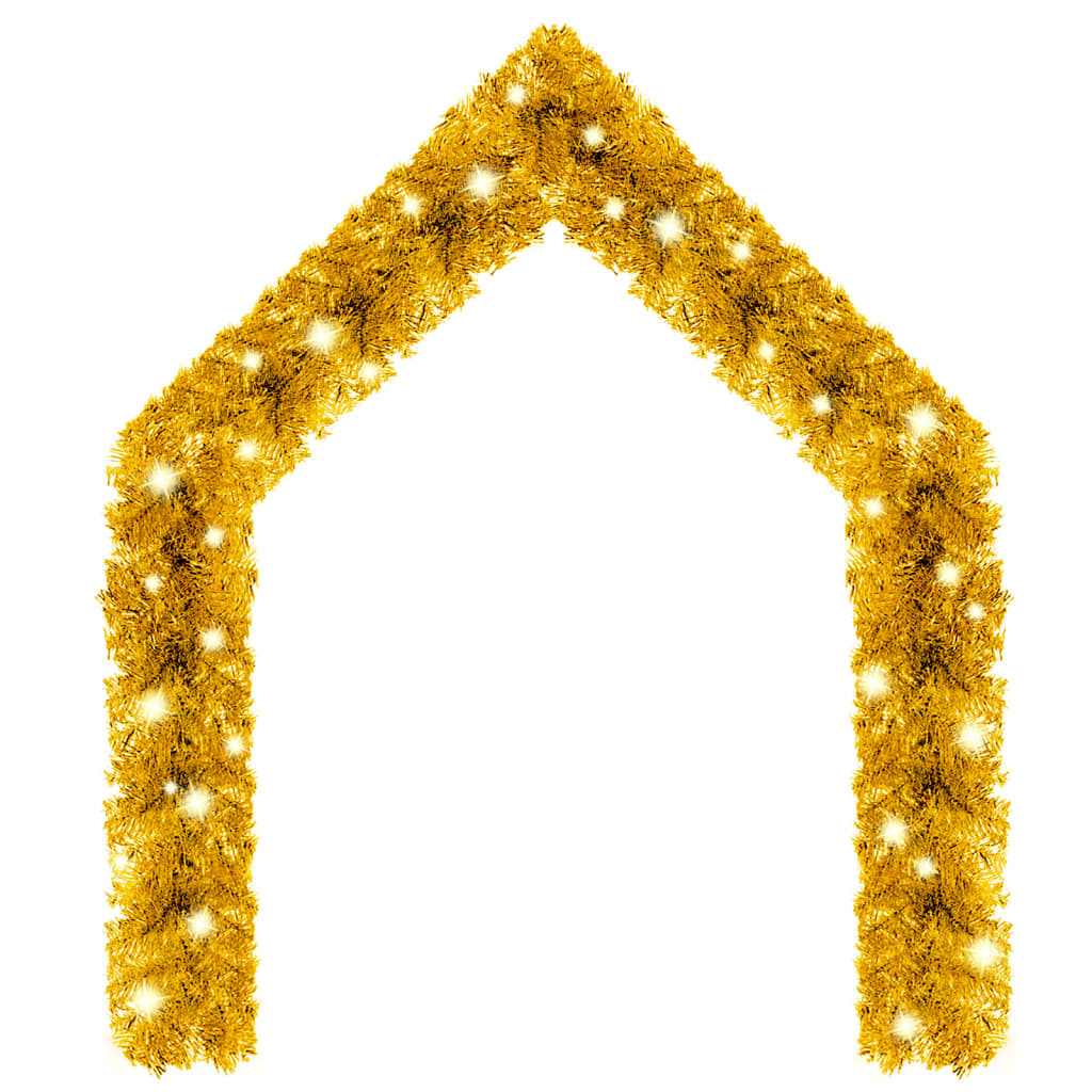 8720286363577_g_en_hd_1 vidaXL Christmas Garland with LED Lights 5 m Gold - Image 2