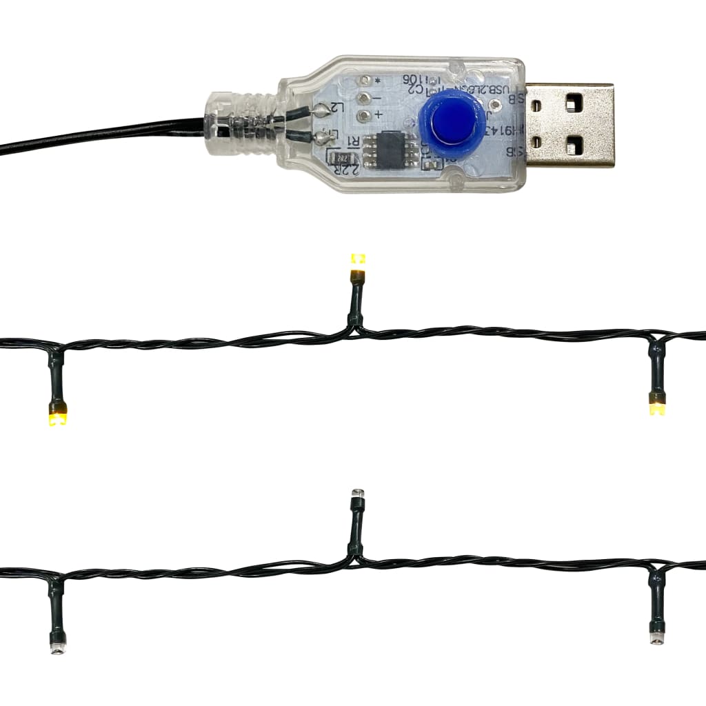 8720286363591_g_en_hd_6 vidaXL Christmas Garland with LED Lights 20 m Gold - Image 7
