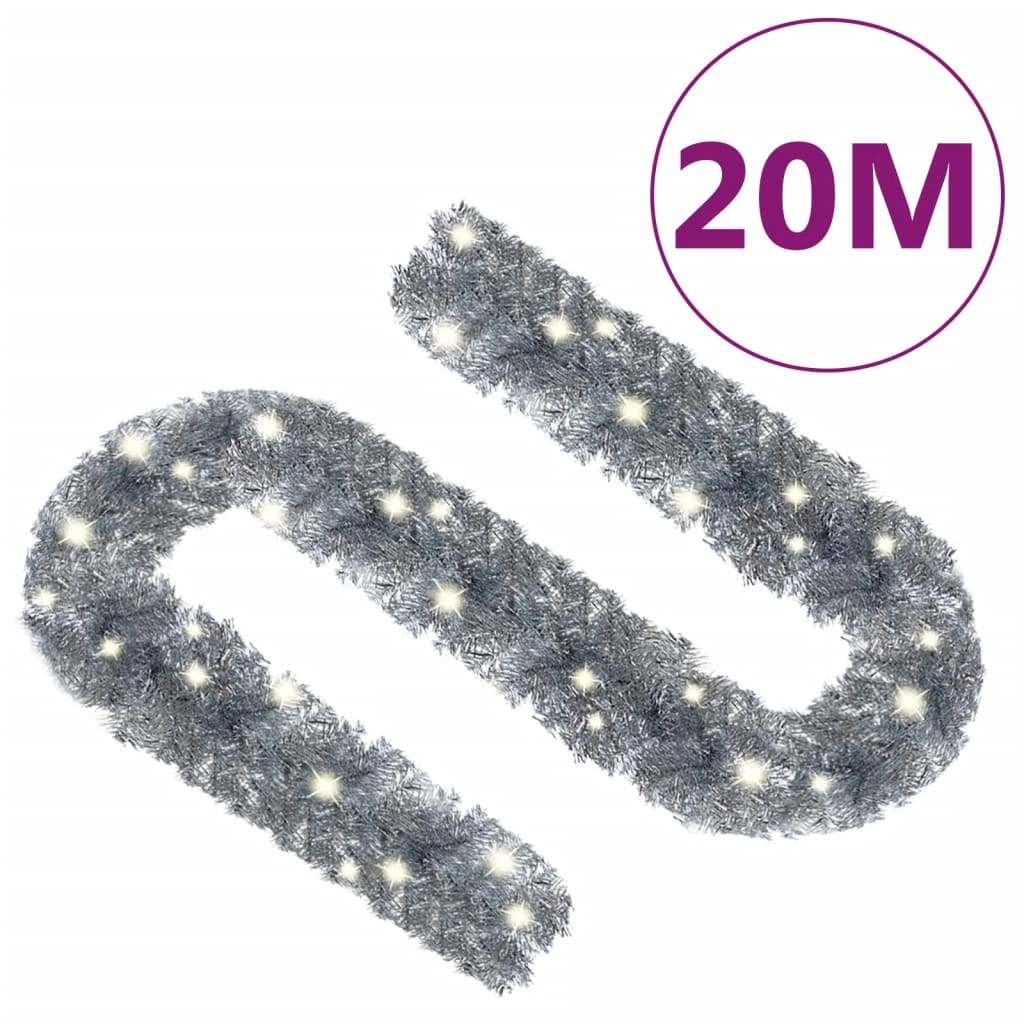 8720286363621_g_en_hd_7 vidaXL Christmas Garland with LED Lights 20 m Silver - Image 8