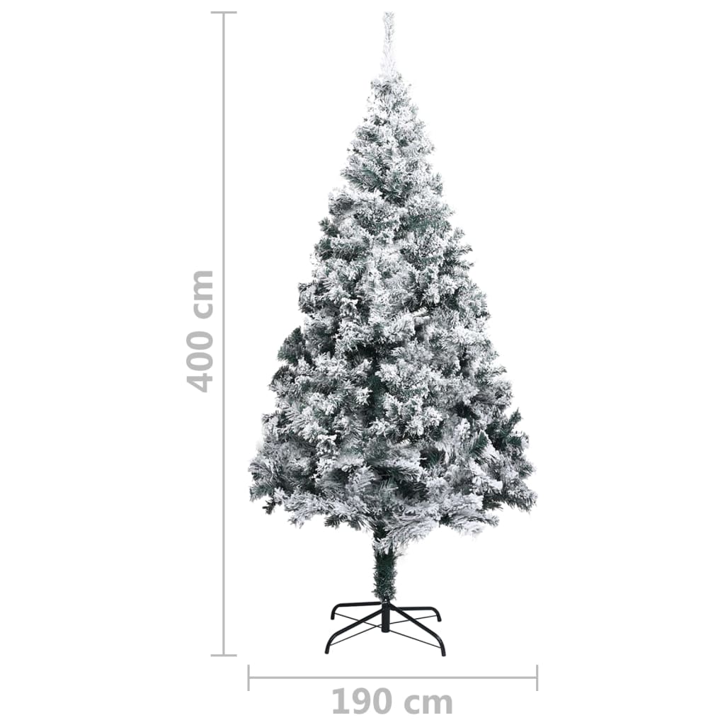 8720286364765_g_en_hd_7 vidaXL Artificial Christmas Tree with Flocked Snow Green 400cm PVC - Image 8