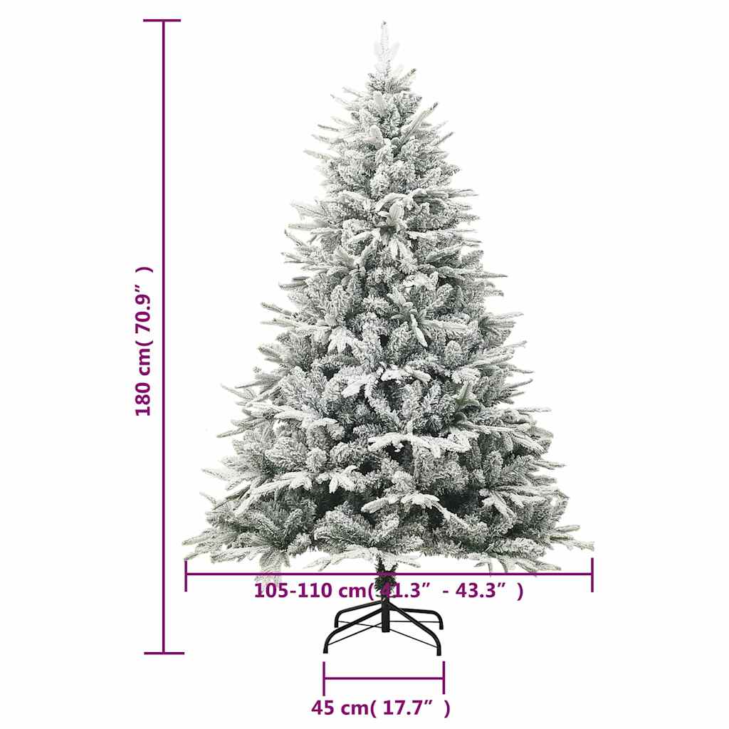8720286364918_g_en_hd_6 vidaXL Artificial Christmas Tree with Flocked Snow Green 180 cm PVC&PE - Image 7