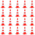 vidaXL Reflective Traffic Cones 20 pcs Red and White 50 cm