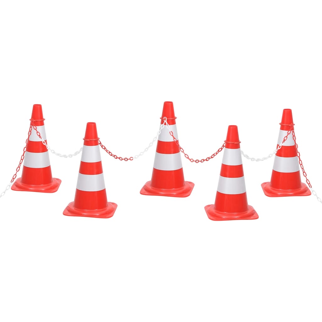 8720286365182_g_en_hd_1 vidaXL Chain Cone Set with 10 m Chain Red and white - Image 2
