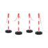 vidaXL Chain Post Set with 10 m Plastic Chain