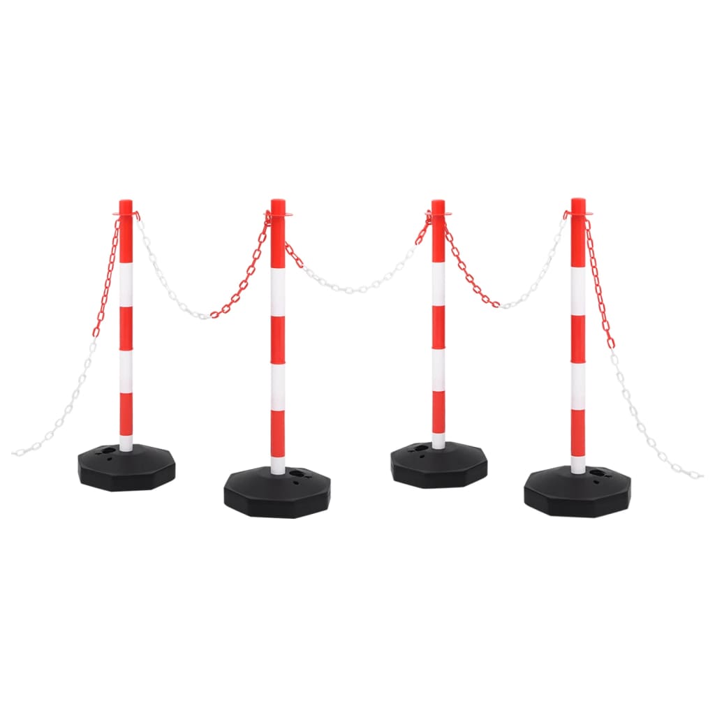 8720286365229_a_en_hd_1 vidaXL Chain Post Set with 10 m Plastic Chain - Image 1
