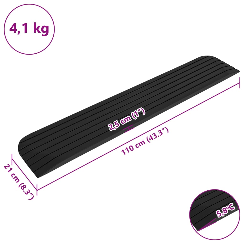 8720286365373_g_en_hd_8 vidaXL Threshold Ramps 2 pcs 110x21x2.5 cm Rubber - Image 9