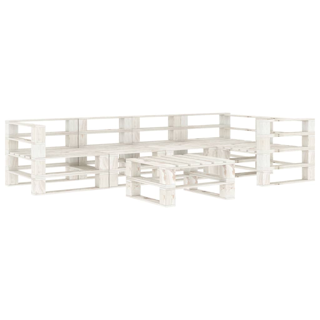 8720286368244_a_en_hd_1 vidaXL 6 Piece Garden Pallet Lounge Set Wood White - Image 1