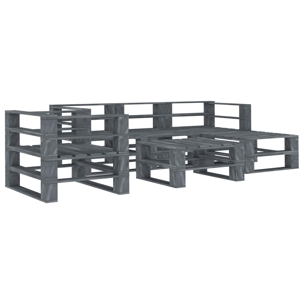 8720286368329_a_en_hd_1 vidaXL 6 Piece Garden Pallet Lounge Set Wood Grey - Image 1