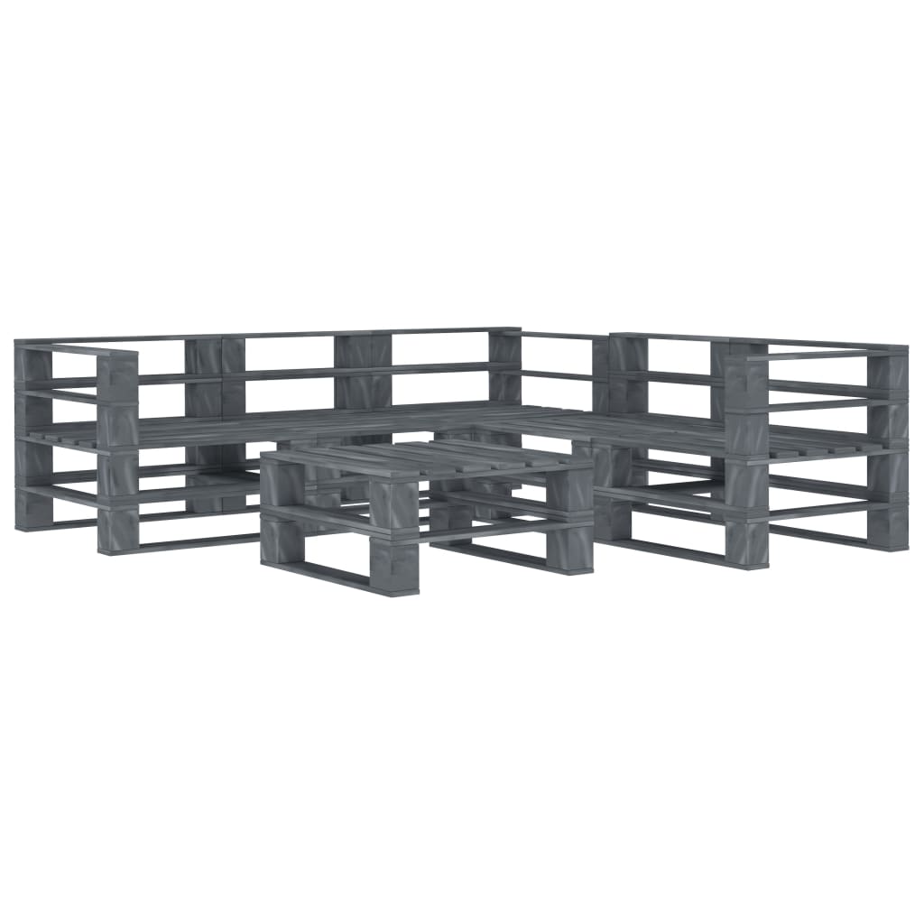 8720286368336_a_en_hd_1 vidaXL 6 Piece Garden Pallet Lounge Set Wood Grey - Image 1