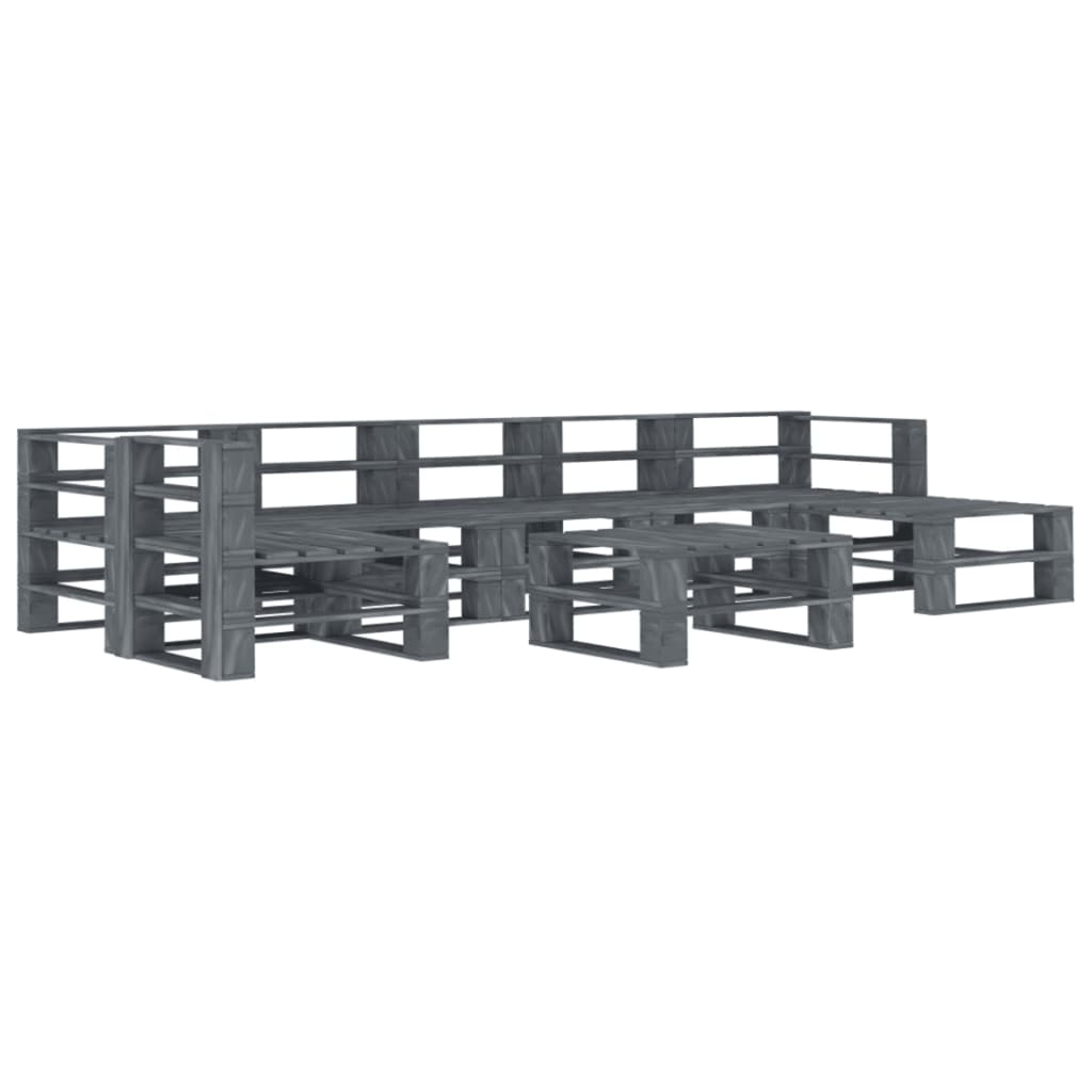 8720286368350_a_en_hd_1 vidaXL 8 Piece Garden Pallet Lounge Set Wood Grey - Image 1