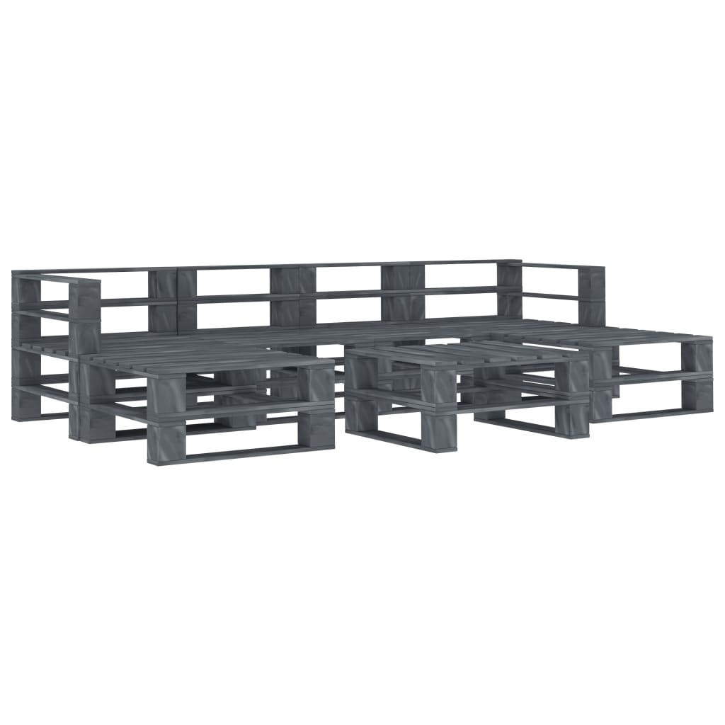 8720286368398_a_en_hd_1 vidaXL 7 Piece Garden Pallet Lounge Set Wood Grey - Image 1