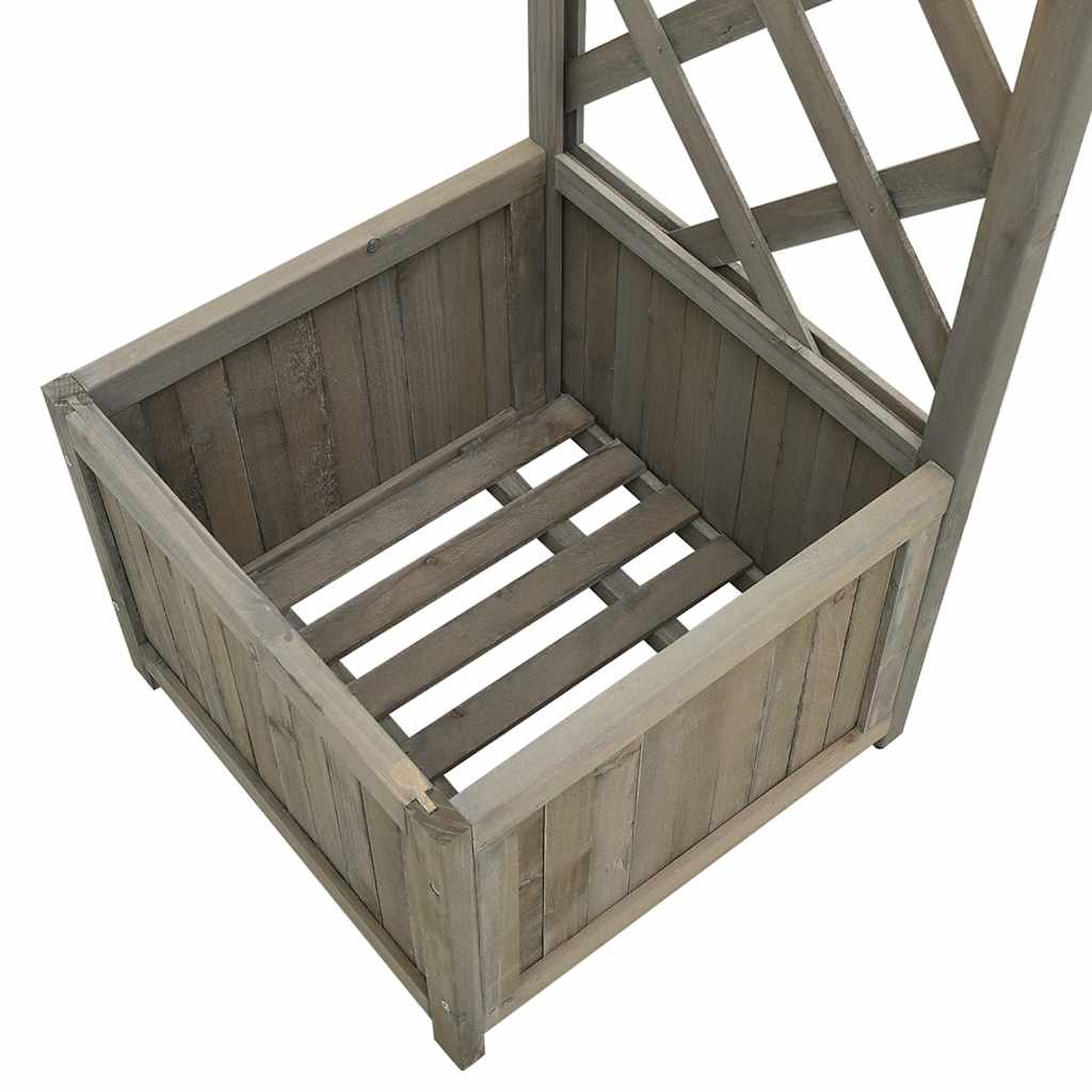 8720286380703_g_en_hd_4 vidaXL Garden Pergola with Planter Grey Solid Firwood - Image 6