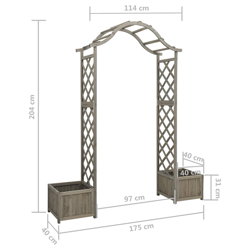 8720286380703_g_en_hd_5 vidaXL Garden Pergola with Planter Grey Solid Firwood - Image 7
