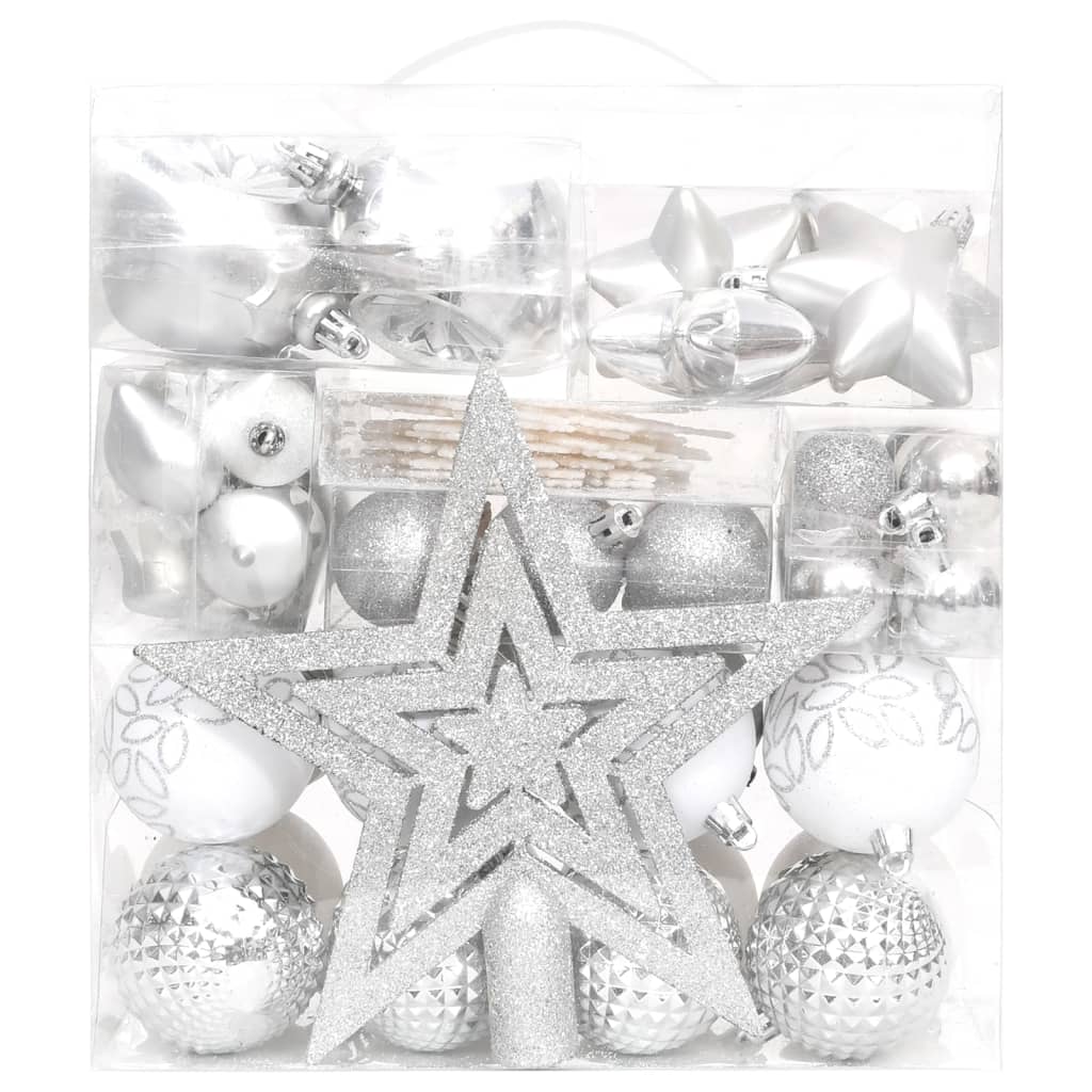 8720286380758_g_en_hd_1 vidaXL 70 Piece Christmas Bauble Set Silver and White - Image 2
