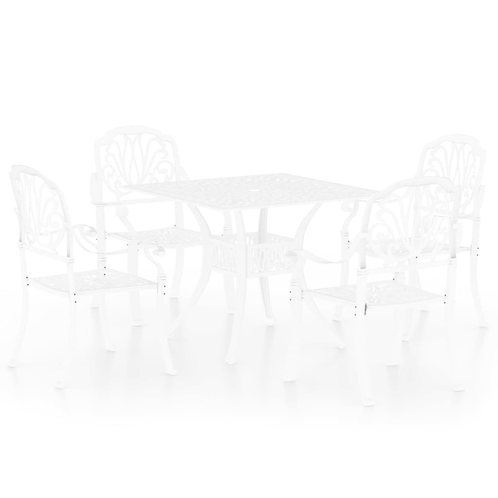 8720286406618_a_en_hd_1 vidaXL 5 Piece Bistro Set Cast Aluminium White - Image 2