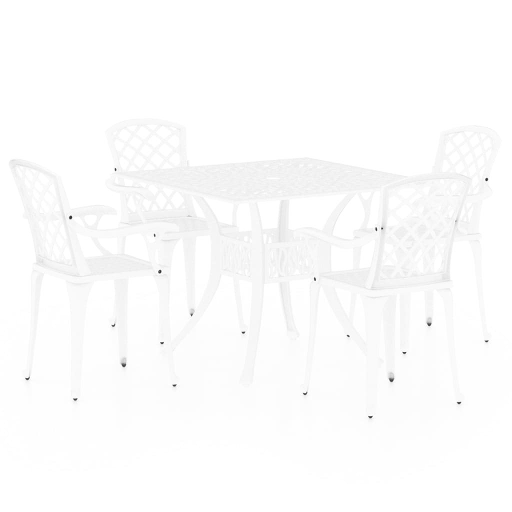 8720286406700_a_en_hd_1 vidaXL 5 Piece Bistro Set Cast Aluminium White - Image 2