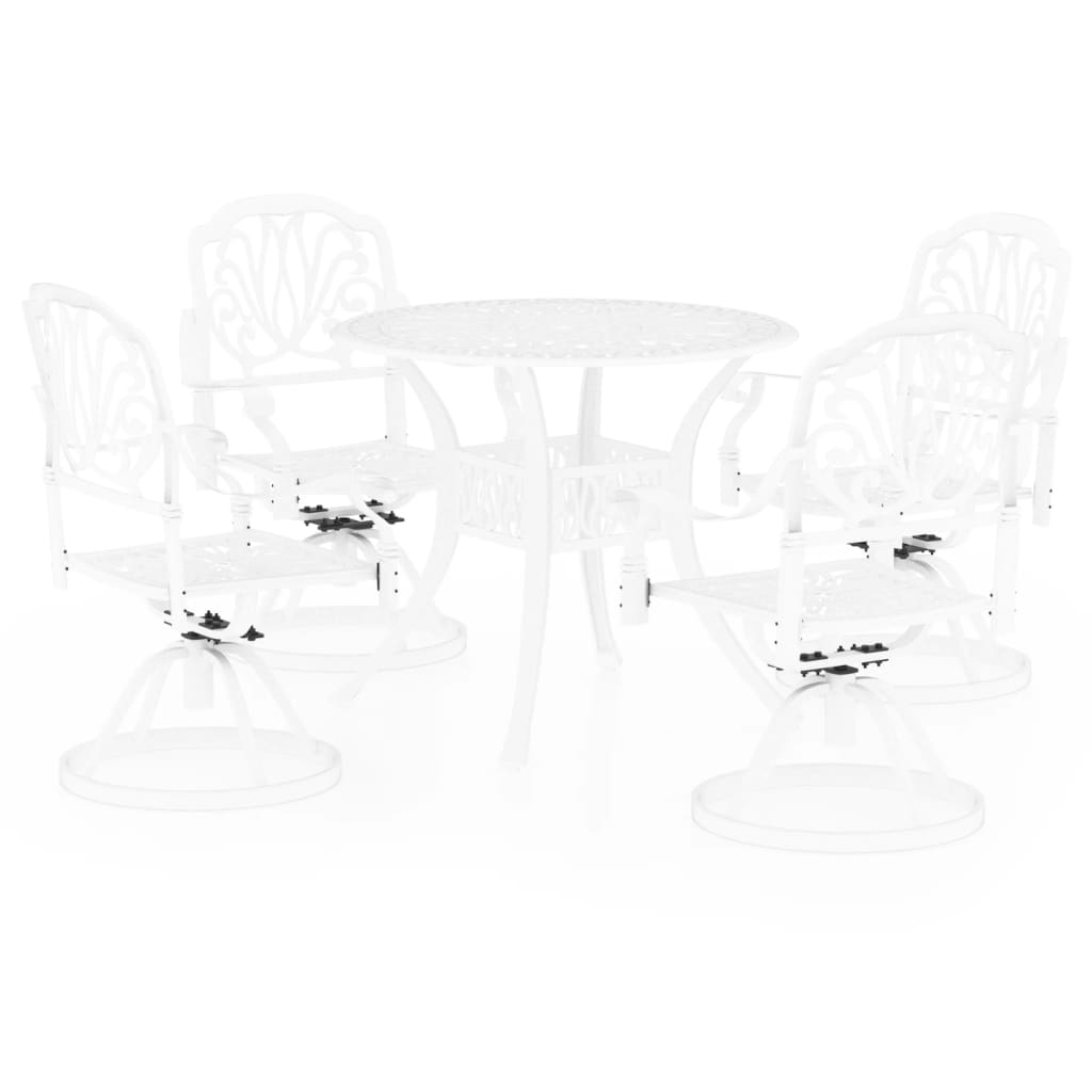 8720286406762_a_en_hd_1 vidaXL 5 Piece Bistro Set Cast Aluminium White - Image 2