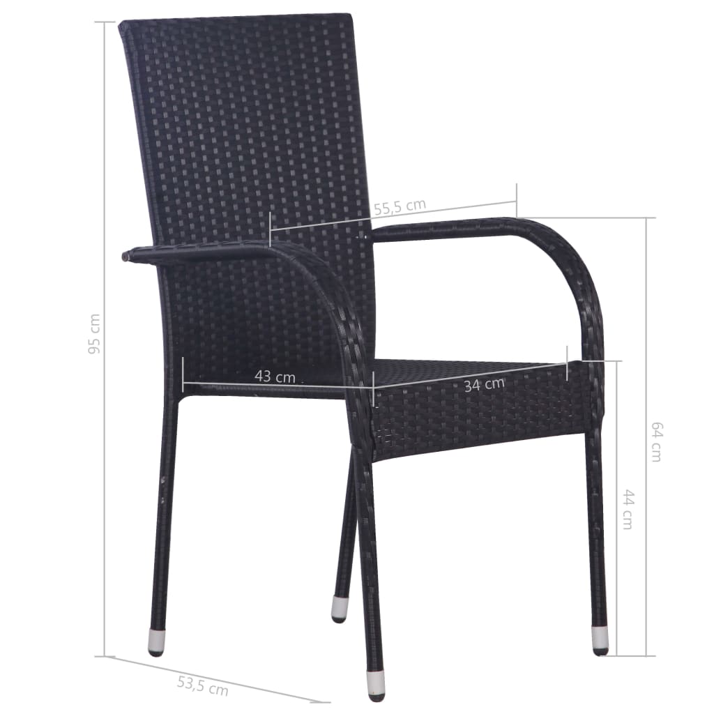 8720286411162_g_en_hd_7 vidaXL 5 Piece Garden Dining Set Black - Image 8