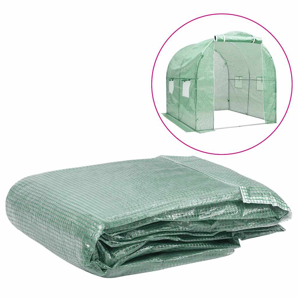 vidaXL Greenhouse Replacement Cover (4 m²) 200x200x200 cm Green