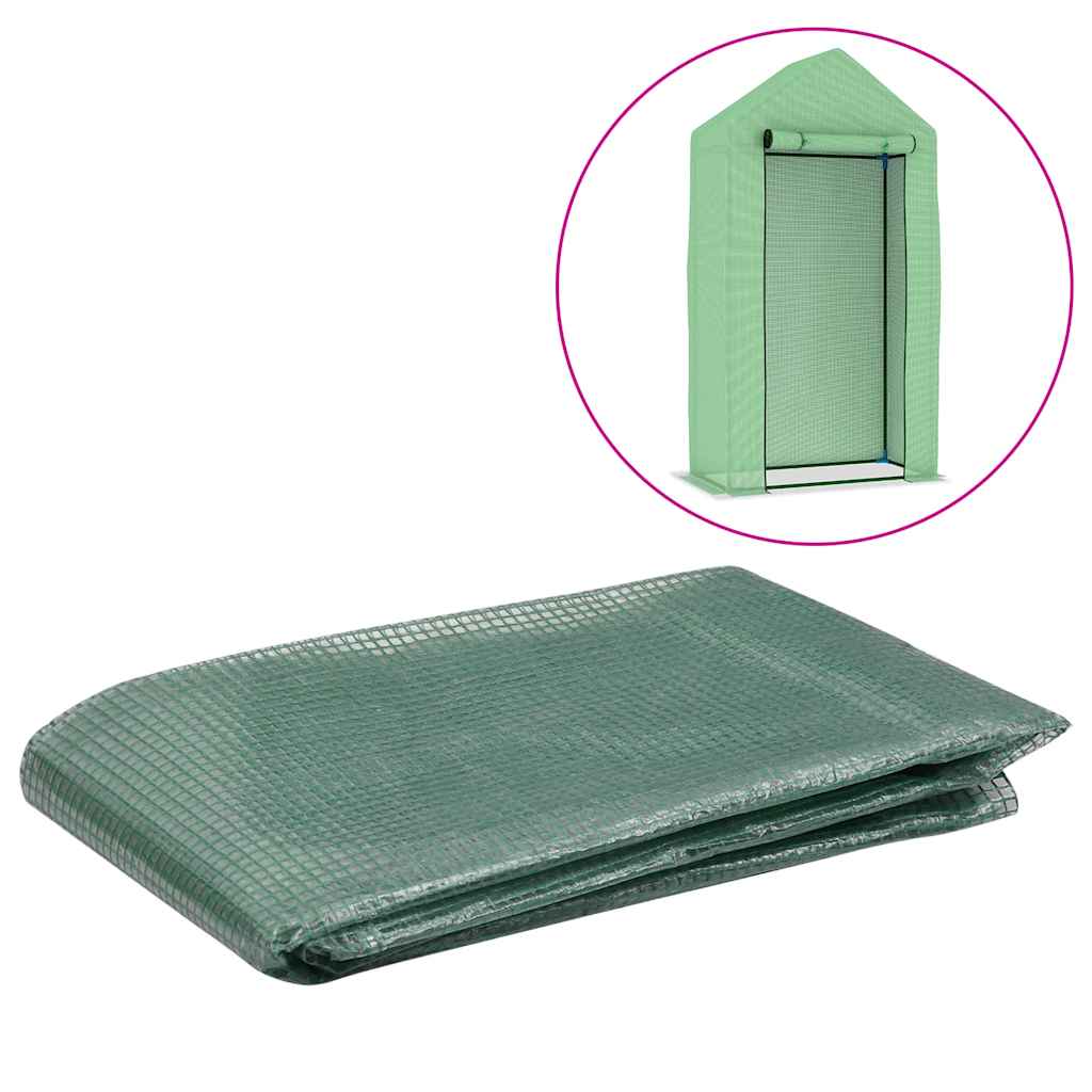 vidaXL Greenhouse Replacement Cover (0.5 m²) 50x100x190 cm Green