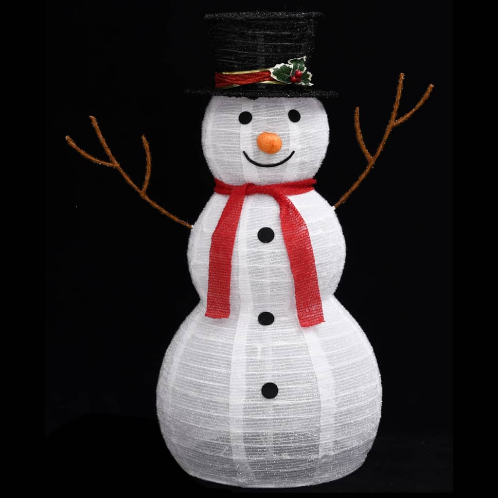 8720286414514_g_en_hd_3 vidaXL Decorative Christmas Snowman Figure with LED Luxury Fabric 90cm - Image 5