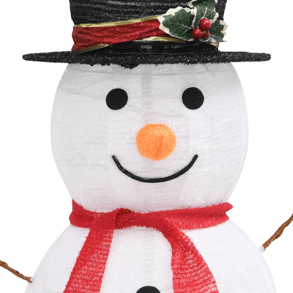 8720286414514_g_en_hd_4 vidaXL Decorative Christmas Snowman Figure with LED Luxury Fabric 90cm - Image 6