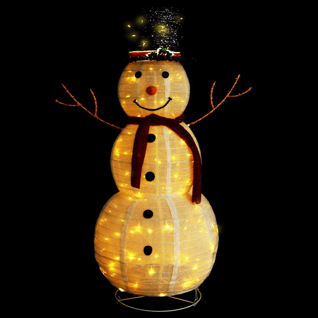 8720286414521_a_en_hd_1 vidaXL Decorative Christmas Snowman Figure LED Luxury Fabric 120cm - Image 2