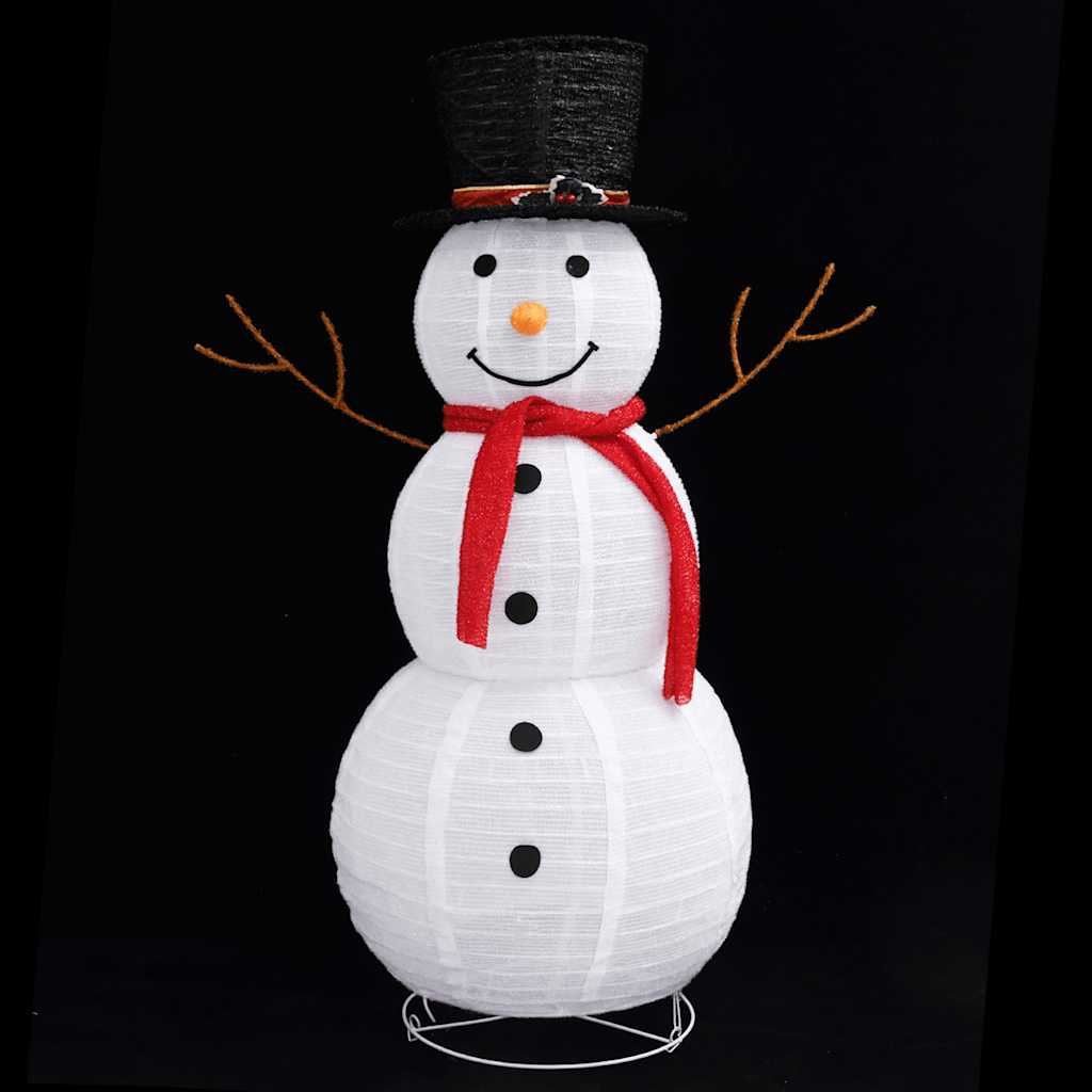 8720286414521_g_en_hd_2 vidaXL Decorative Christmas Snowman Figure LED Luxury Fabric 120cm - Image 4