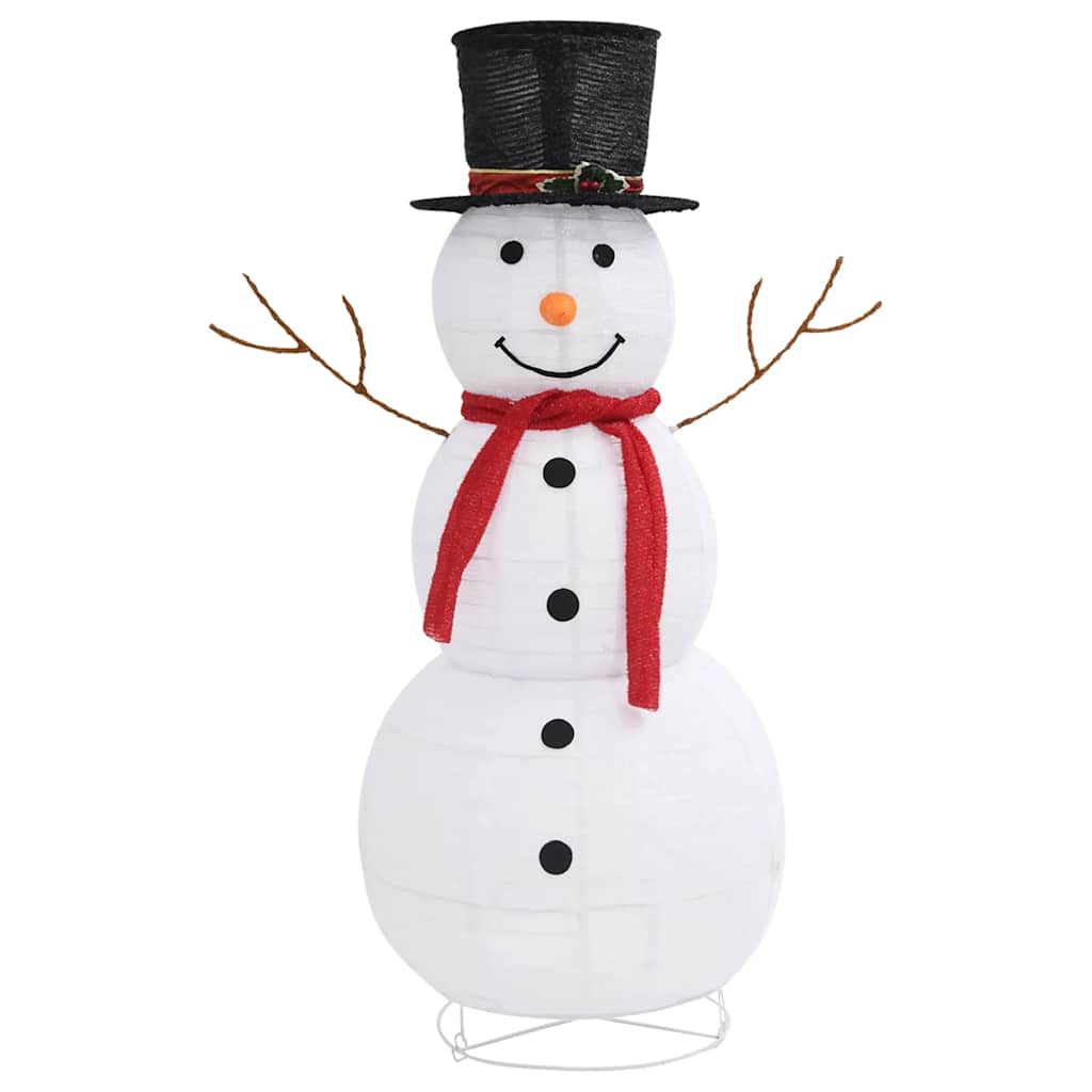 8720286414521_g_en_hd_3 vidaXL Decorative Christmas Snowman Figure LED Luxury Fabric 120cm - Image 5