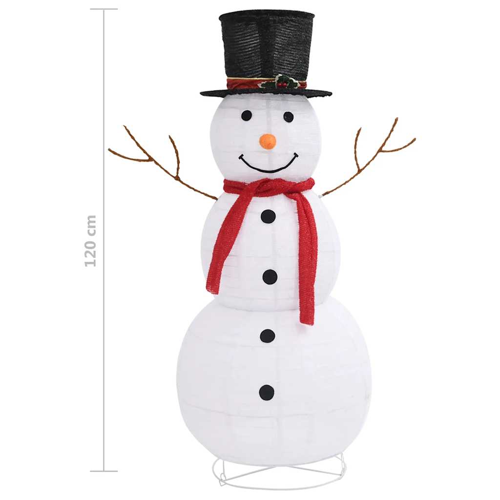 8720286414521_g_en_hd_6 vidaXL Decorative Christmas Snowman Figure LED Luxury Fabric 120cm - Image 8