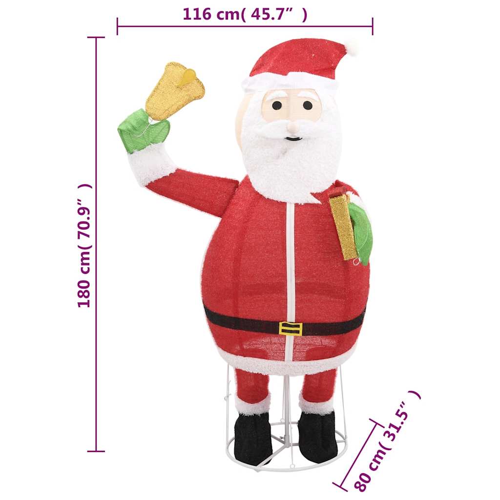 8720286414545_g_en_hd_5 vidaXL Decorative Christmas Santa Claus Figure LED Luxury Fabric 180 cm - Image 7