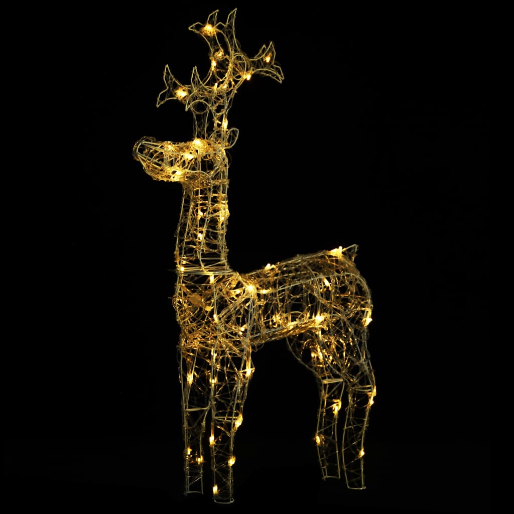 8720286414682_a_en_hd_1 vidaXL Reindeer Christmas Decoration 90 LEDs 60x16x100 cm Acrylic - Image 2