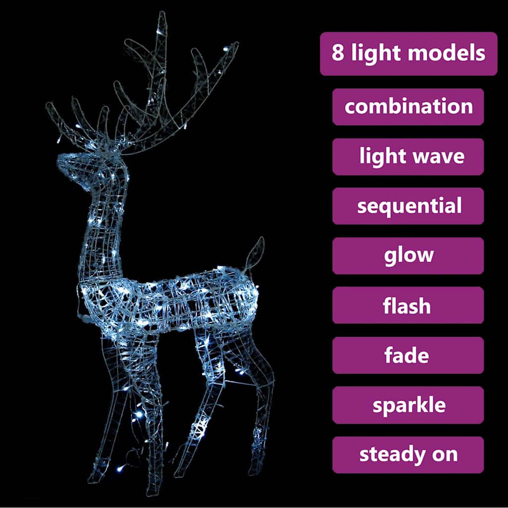 8720286414736_g_en_hd_3 vidaXL Acrylic Reindeer Christmas Decoration 140 LEDs 120 cm Cold White - Image 5