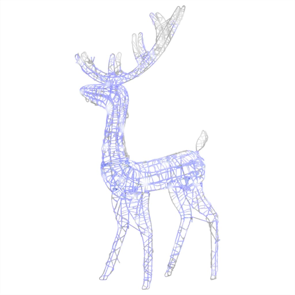 8720286414743_a_en_hd_1 vidaXL Acrylic Reindeer Christmas Decoration 140 LEDs 120 cm Blue - Image 2