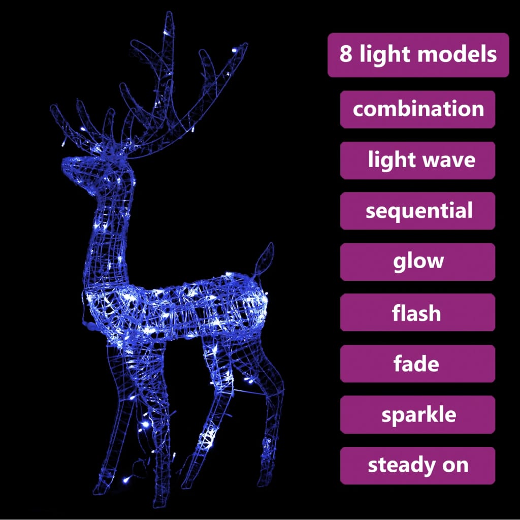 8720286414743_g_en_hd_3 vidaXL Acrylic Reindeer Christmas Decoration 140 LEDs 120 cm Blue - Image 5