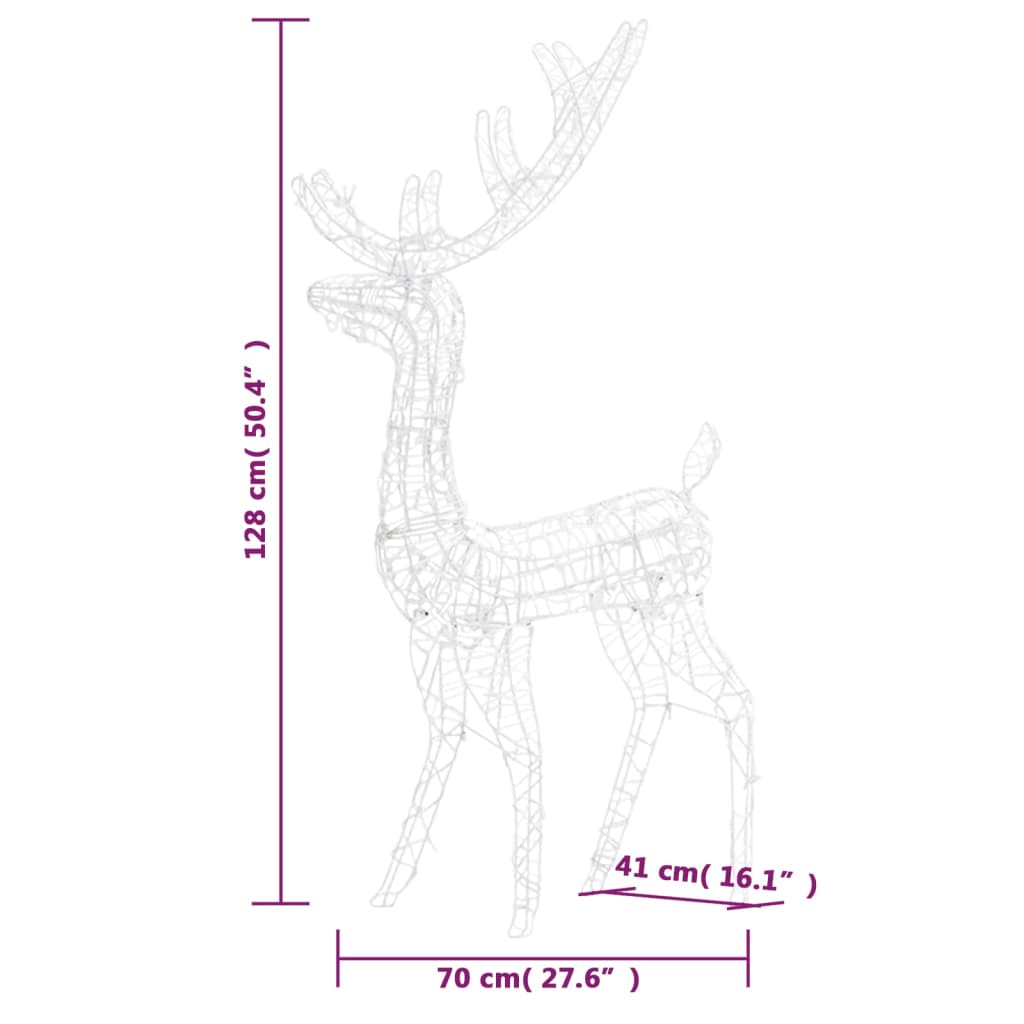 8720286414750_g_en_hd_7 vidaXL Acrylic Reindeer Christmas Decoration 140 LEDs 120 cm Colourful - Image 9
