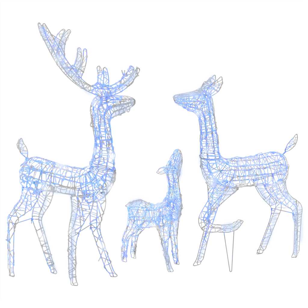 8720286414866_a_en_hd_1 vidaXL Acrylic Reindeer Family Christmas Decoration 300 LED Blue - Image 2