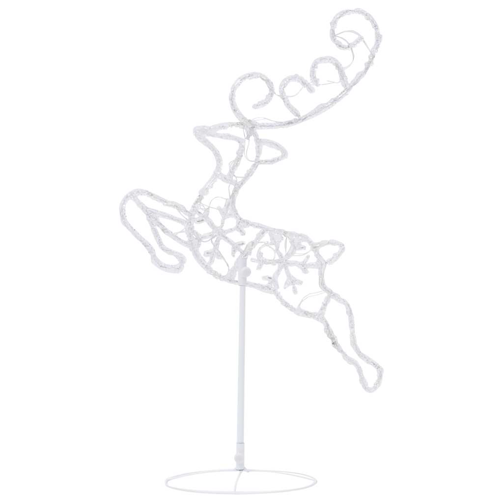 8720286415627_g_en_hd_3 vidaXL Acrylic Christmas Flying Reindeer&Sleigh 260x21x87cm Warm White - Image 5