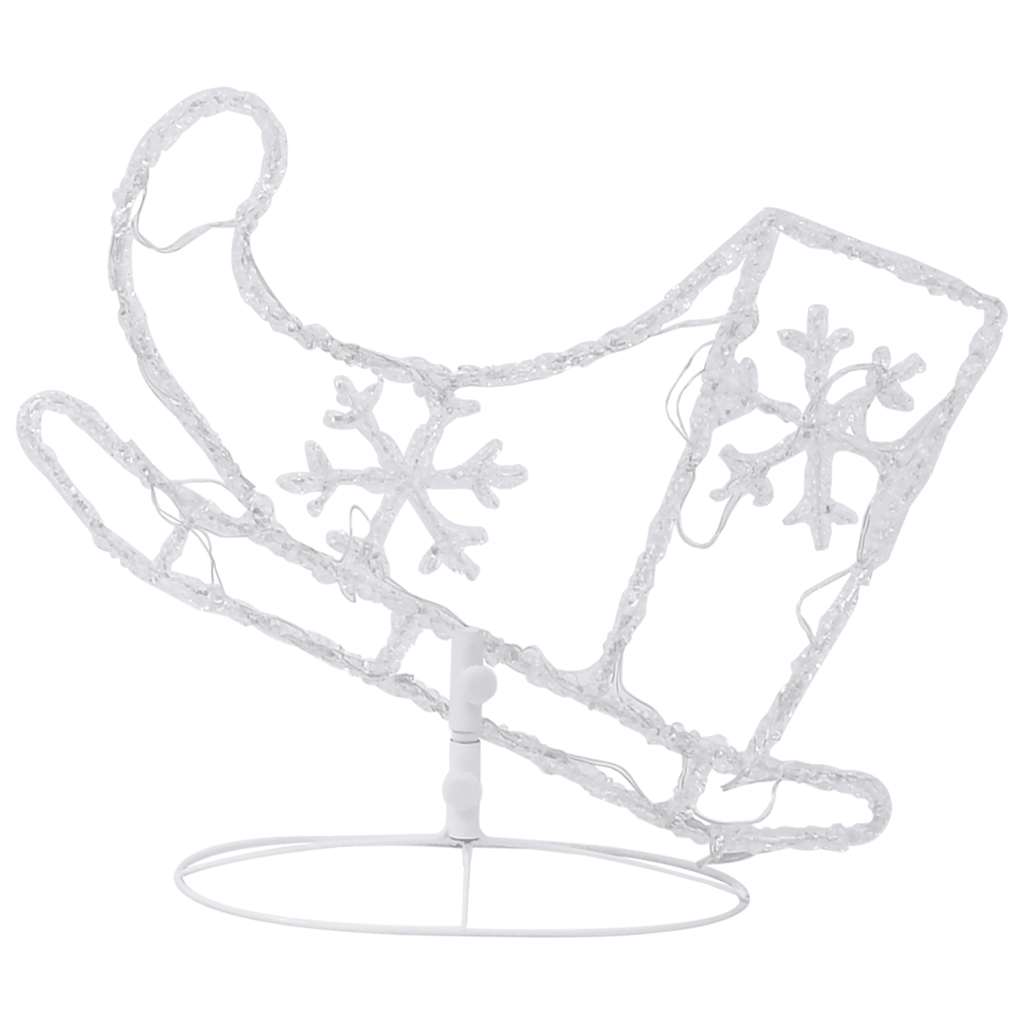8720286415627_g_en_hd_5 vidaXL Acrylic Christmas Flying Reindeer&Sleigh 260x21x87cm Warm White - Image 7